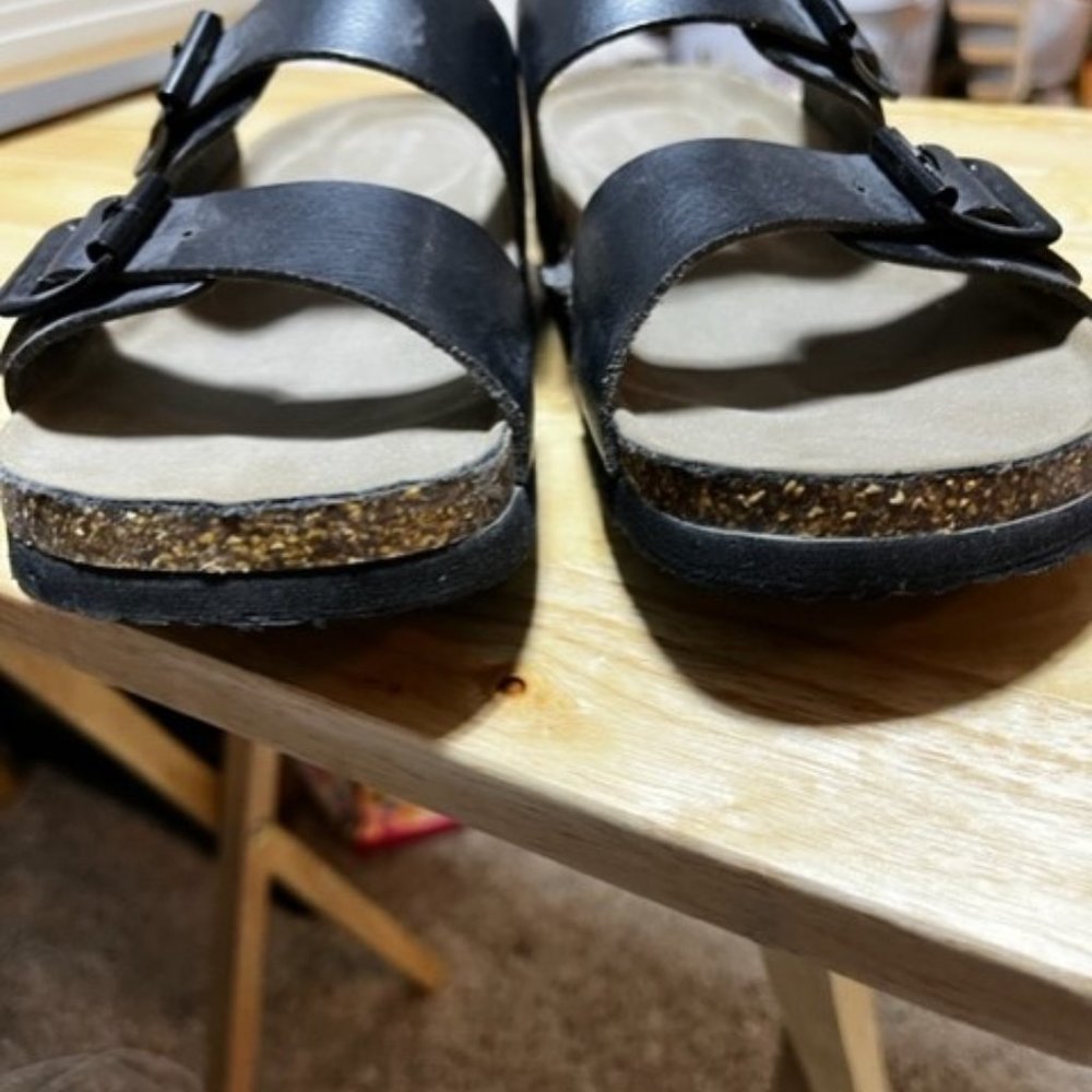 Madden Girl Leather 2 Strap Sandals